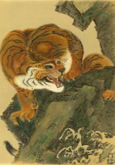 Japanese painting of Tiger